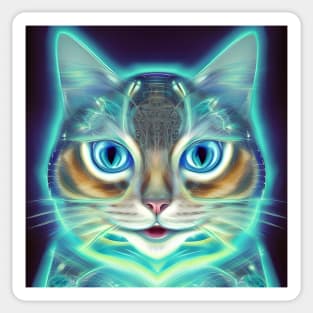 Kosmic Kitty (6) - Trippy Psychedelic Cat Sticker